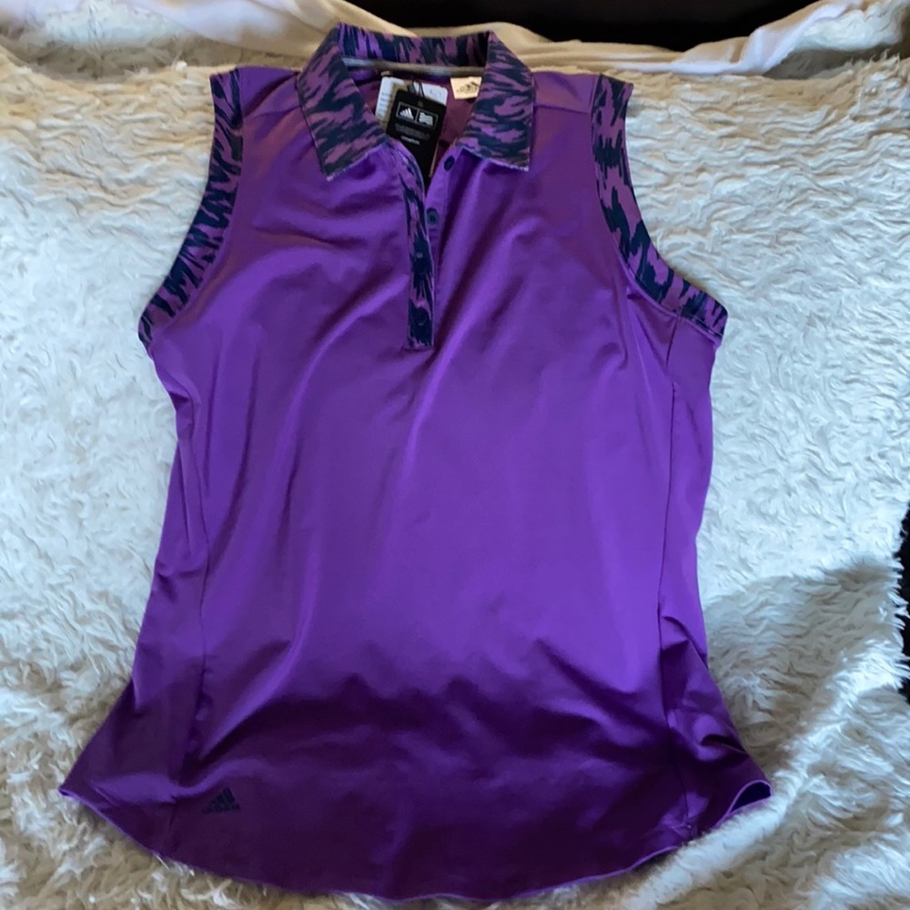 NEW Adidas sleeveless golf with buttons